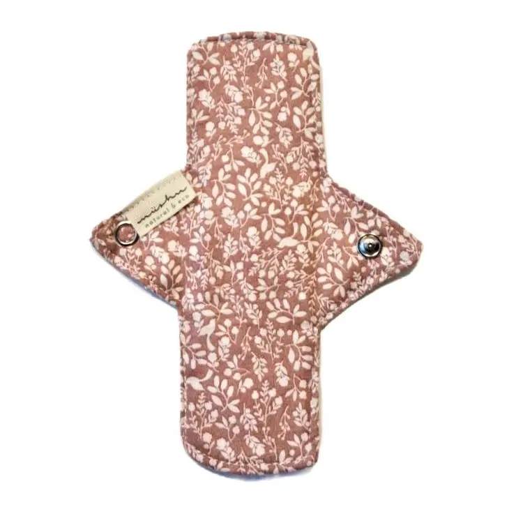 Salvaslip de tela ecológico mini XS floral pink nüshu