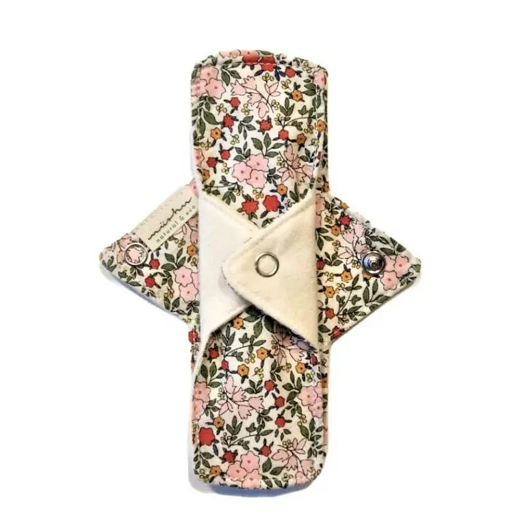 Salvaslip de tela ecológico mini XS floral nüshu