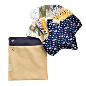 Pack compresas de tela con bolsa impermeable de nushu