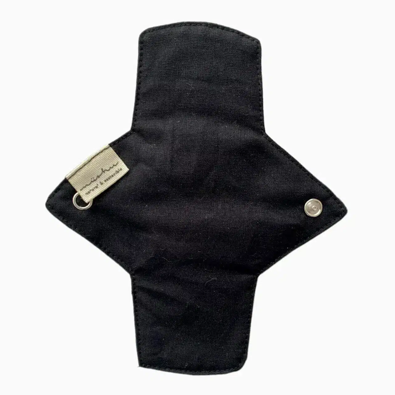 Salvaslip reutilizable de algodón talla S – cobertura estándar negra nüshu