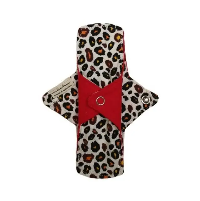 Salvaslip reutilizable de algodón mini XS modelo Leopardo